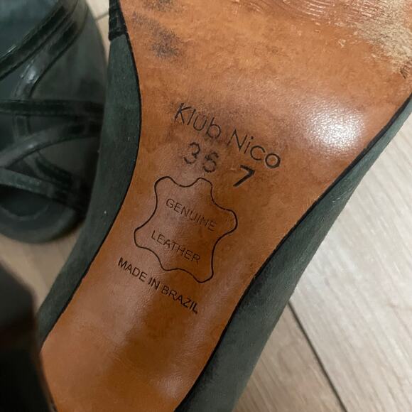 Klub Nico Heels Size 7 36 Green Open Toe Brazil - Picture 3 of 6